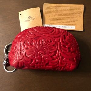 Patricia Nash Rosalie Pouch/Case- Papaya Colored (NWT)